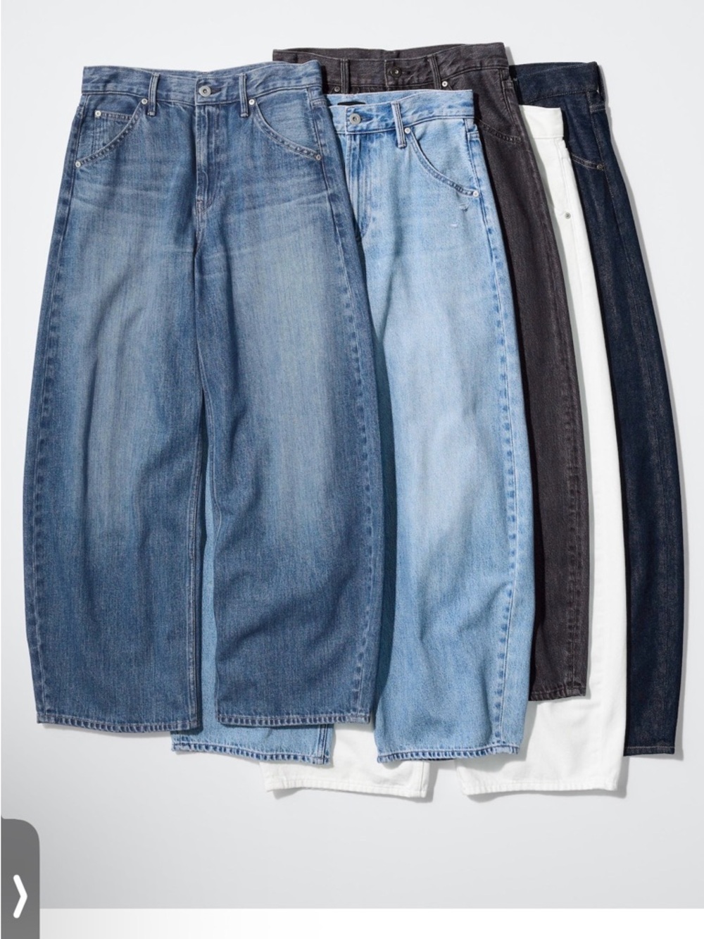 Uniqlo Black Wide-Leg High-Rise barrel leg Women's Jeans - Picture 2 of 6